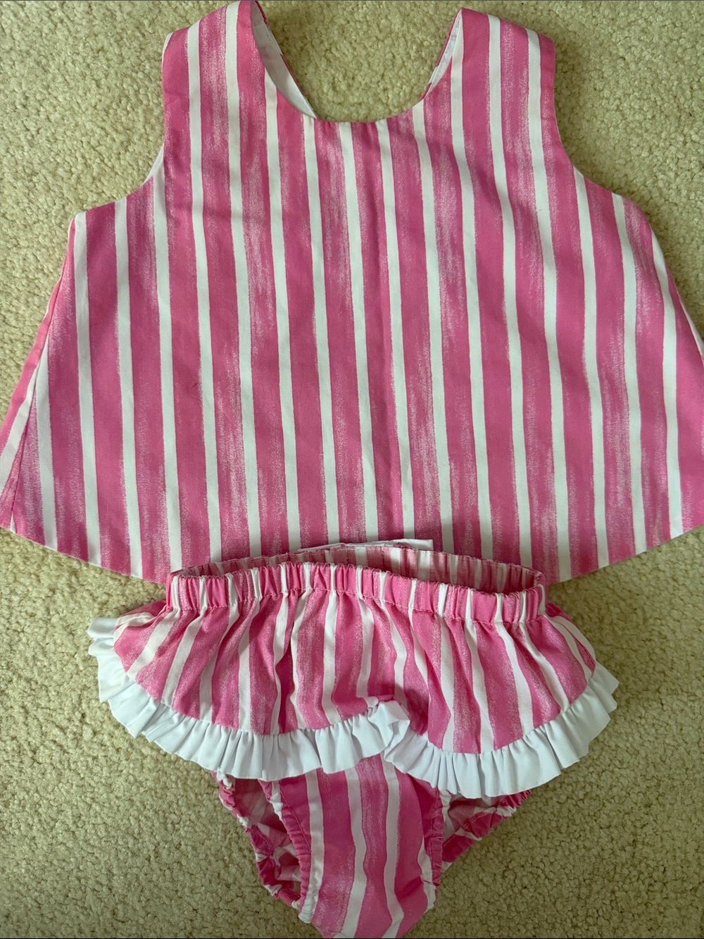TBBC Pink and White Diaper Set